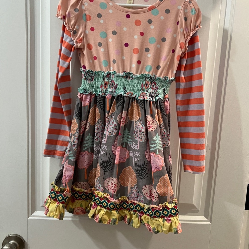 Matilda Jane Pink and Gray Kids Dress